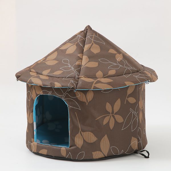 Outdoor Oxford cloth rain and snowproof warm pet house for cats and dogs