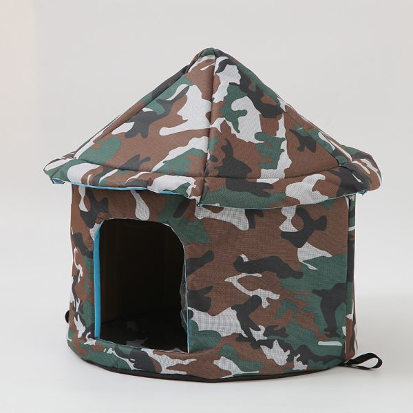 Outdoor Oxford cloth rain and snowproof warm pet house for cats and dogs