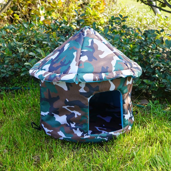 Outdoor Oxford cloth rain and snowproof warm pet house for cats and dogs