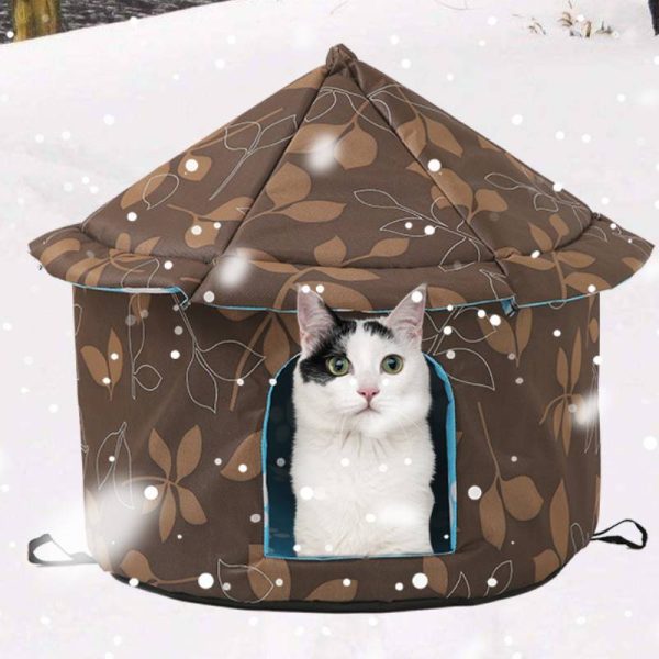 Outdoor Oxford cloth rain and snowproof warm pet house for cats and dogs