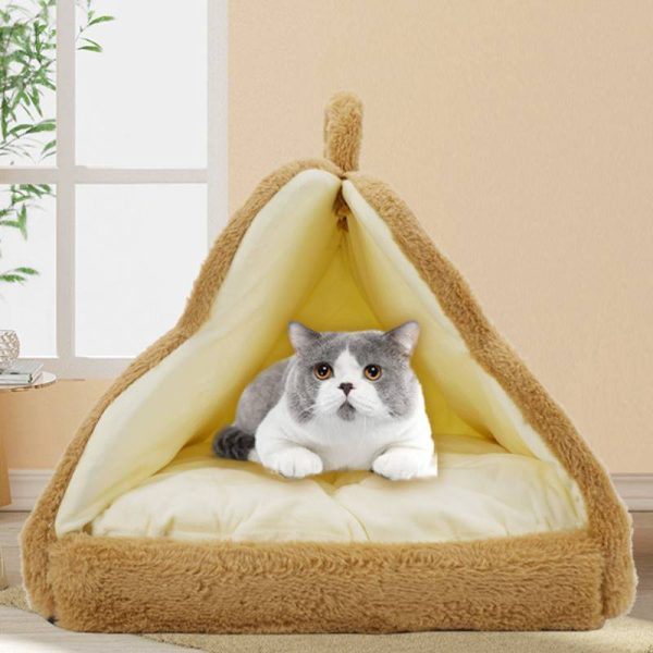 Cute Toast Cat House Semi-Enclosed Comfortable House for All Seasons