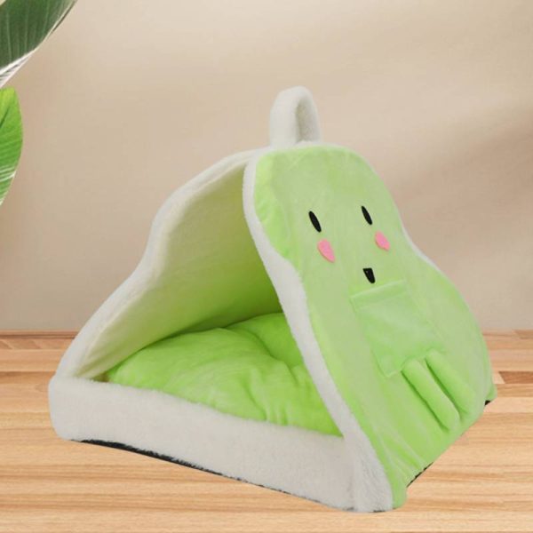 Cute Toast Cat House Semi-Enclosed Comfortable House for All Seasons