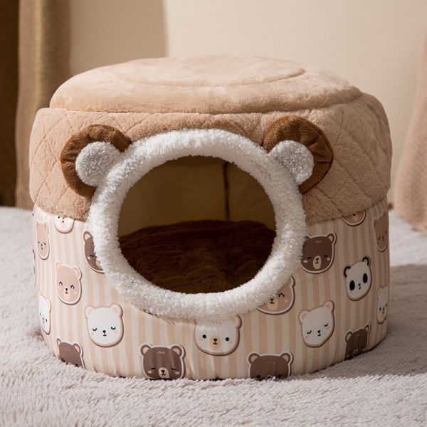 Cute, soft, comfortable, large space, warm pet house for cats and dogs