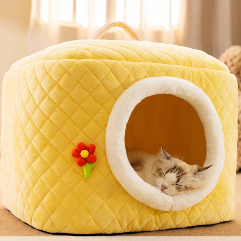 Cute, soft, comfortable, large space, warm pet house for cats and dogs