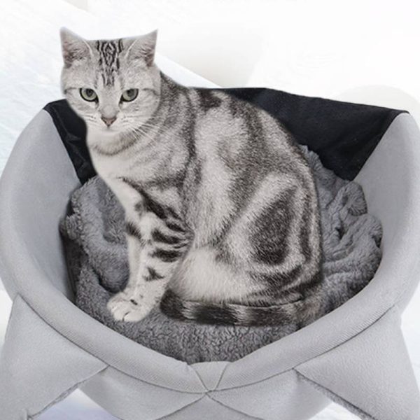 Cute cat head shape winter warm and comfortable pet house cat nest