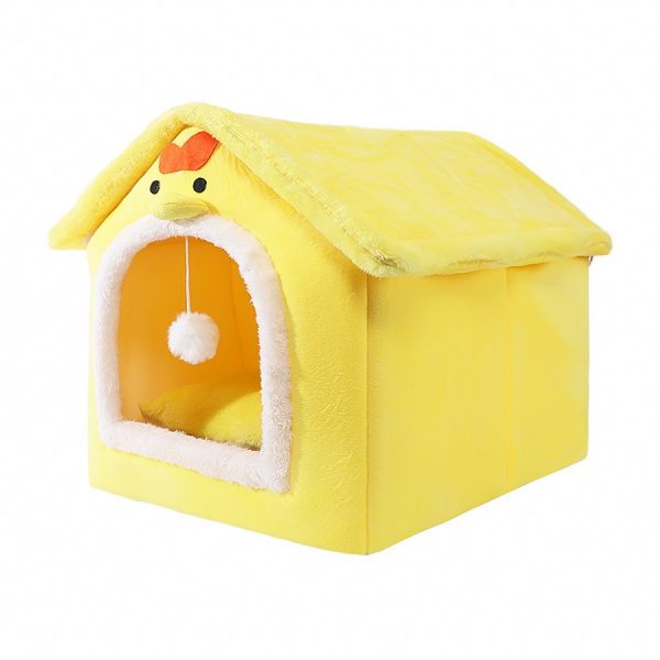 Soft sponge enclosed windproof warm pet house for cats and dogs