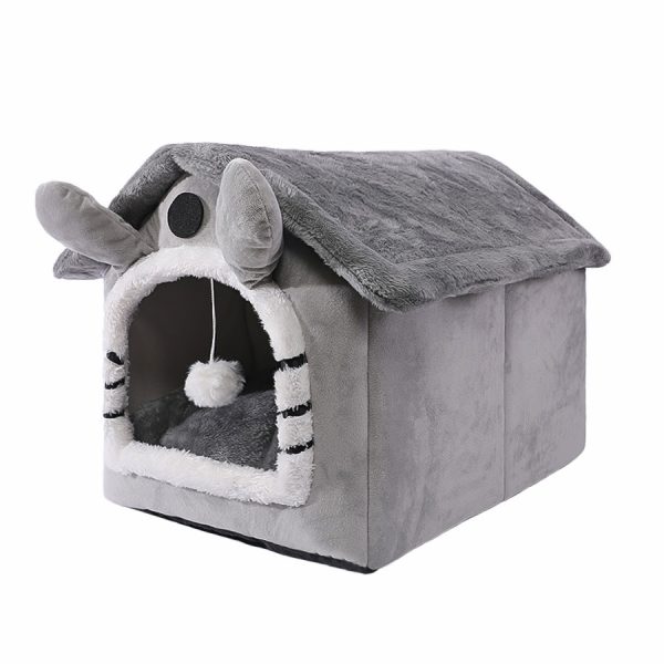 Soft sponge enclosed windproof warm pet house for cats and dogs