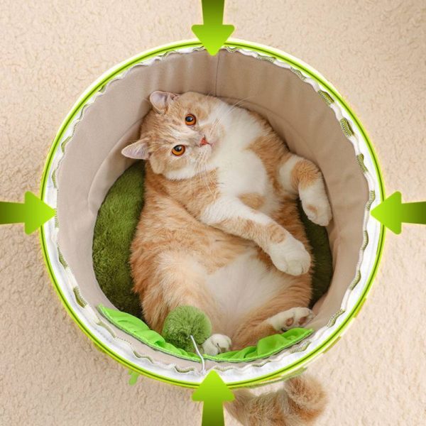 Thickened yurt shape private, soft and warm pet house for cats and dogs