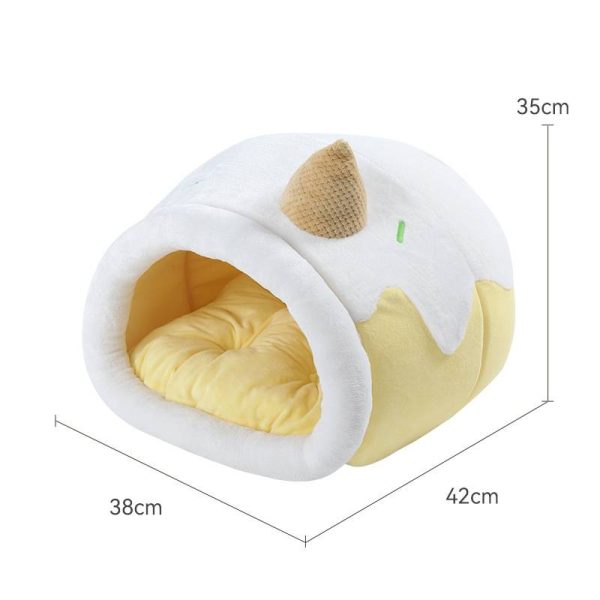 Cute sunflower-shaped comfortable and soft sleeping pet bed for cats and dogs