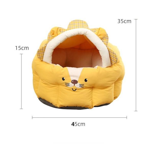 Cute sunflower-shaped comfortable and soft sleeping pet bed for cats and dogs