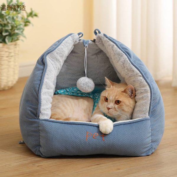 A dual-purpose warm, soft and comfortable pet nest for cats and dogs