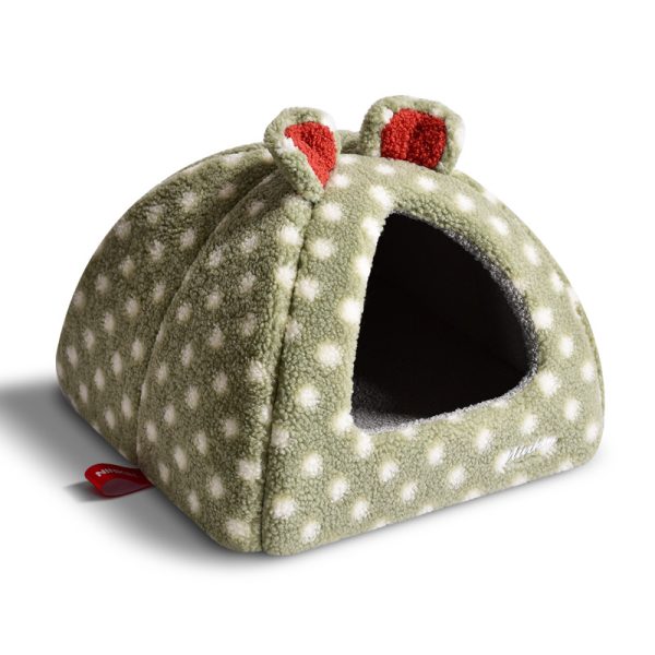 Polka dot imitation denim pet house cat and dog house