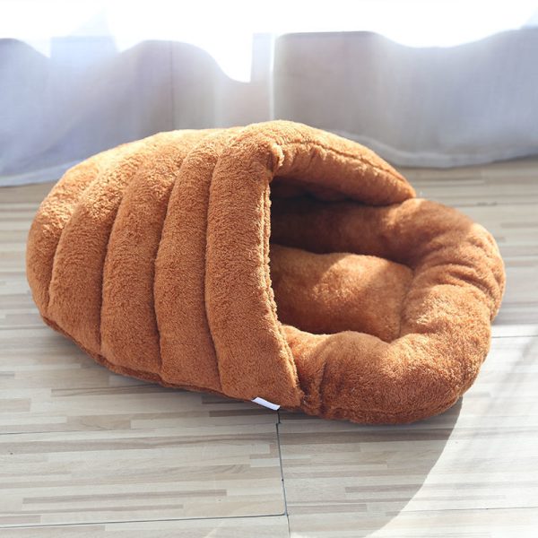 Slipper style thickened, soft and comfortable sleeping cat and dog cave