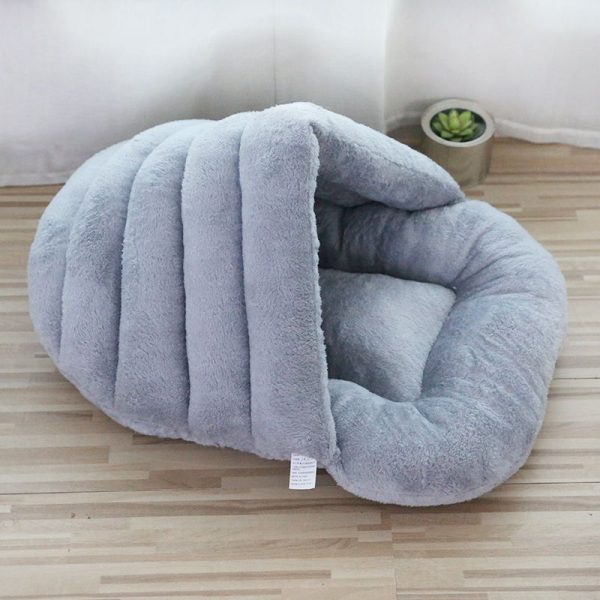 Slipper style thickened, soft and comfortable sleeping cat and dog cave