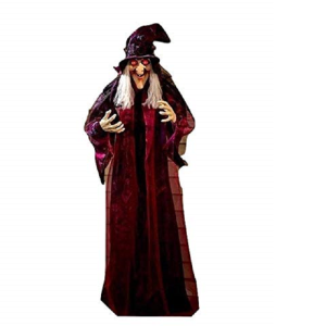 Halloween Life Size Hanging Talking Witch Prop