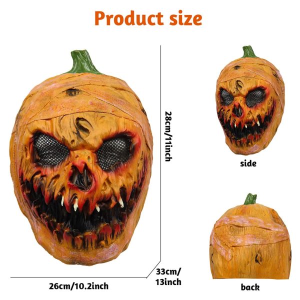 Halloween Scary Pumpkin Monster Mask Prop