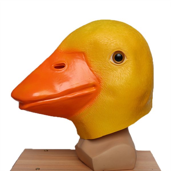 Halloween Funny Yellow Duck Head Mask Prop