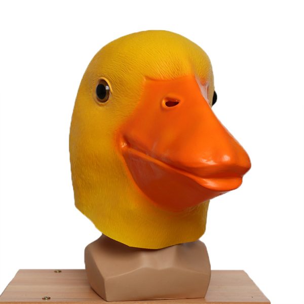 Halloween Funny Yellow Duck Head Mask Prop