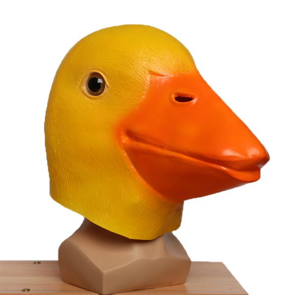 Halloween Funny Yellow Duck Head Mask Prop