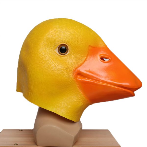 Halloween Funny Yellow Duck Head Mask Prop