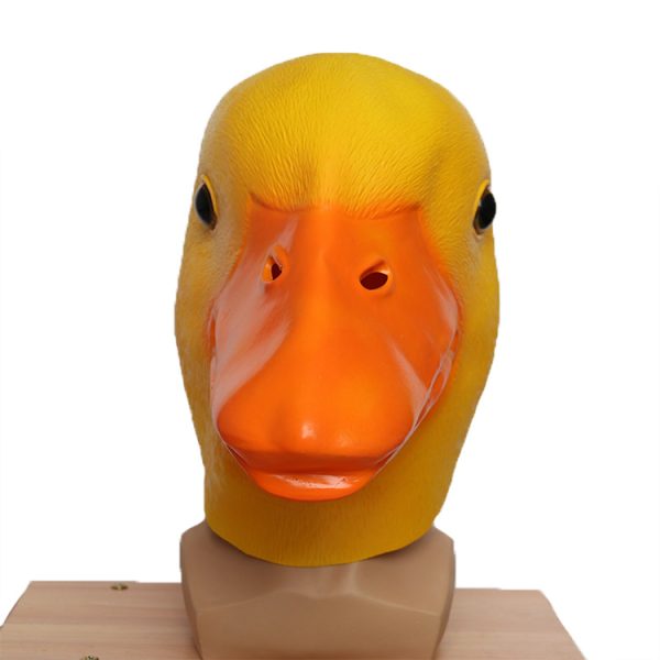 Halloween Funny Yellow Duck Head Mask Prop