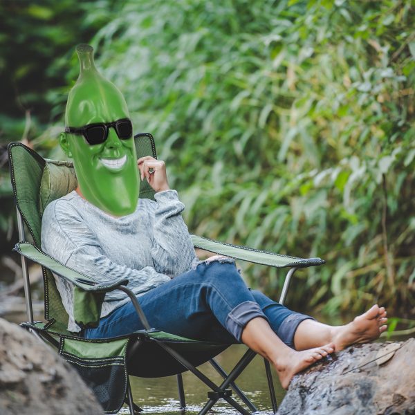 Halloween Funny Green Banana Man Mask Prop