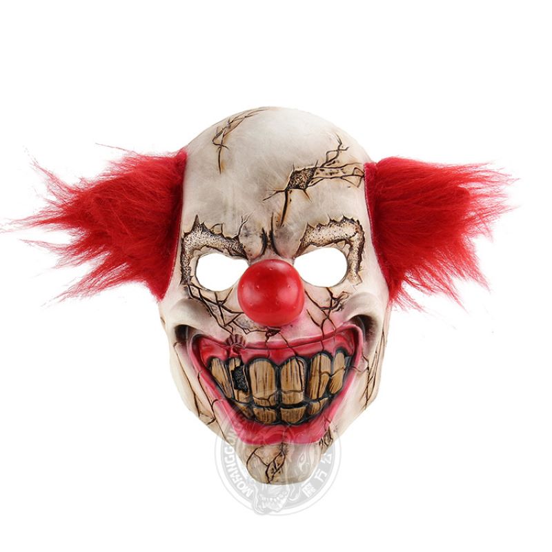 Halloween Scary Clown Devil Flame Zombie Mask Prop