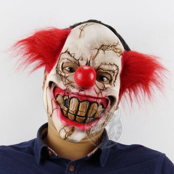 Halloween Scary Clown Devil Flame Zombie Mask Prop