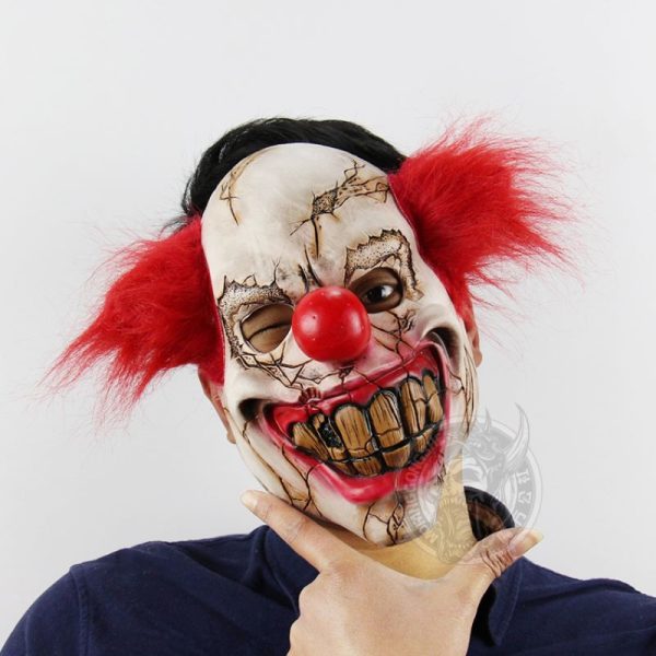 Halloween Scary Clown Devil Flame Zombie Mask Prop