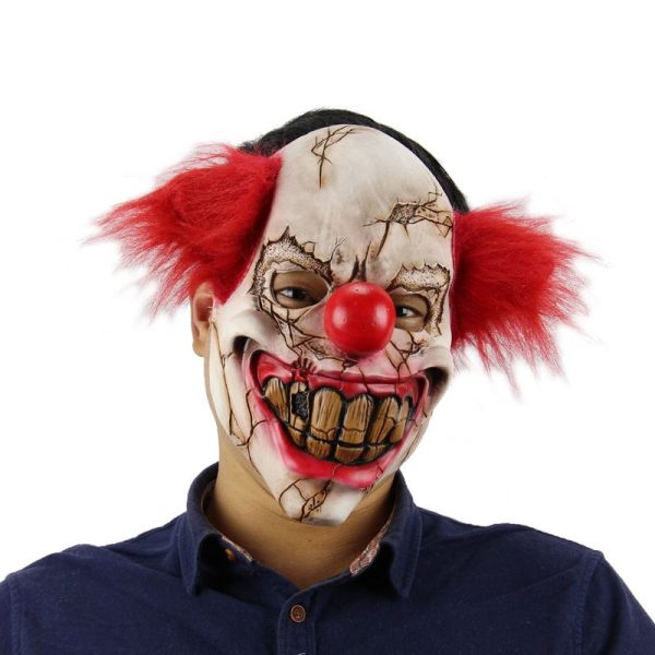 Halloween Scary Clown Devil Flame Zombie Mask Prop