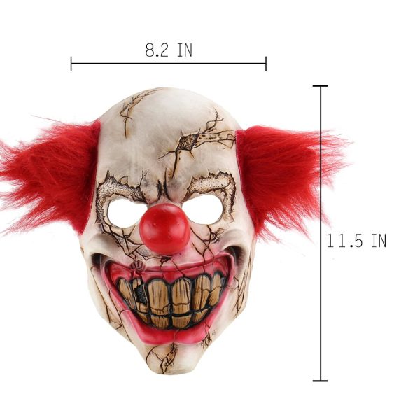 Halloween Scary Clown Devil Flame Zombie Mask Prop