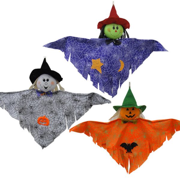 3pcs Halloween Scarecrow Decoration Doll Ghost Pendant Props