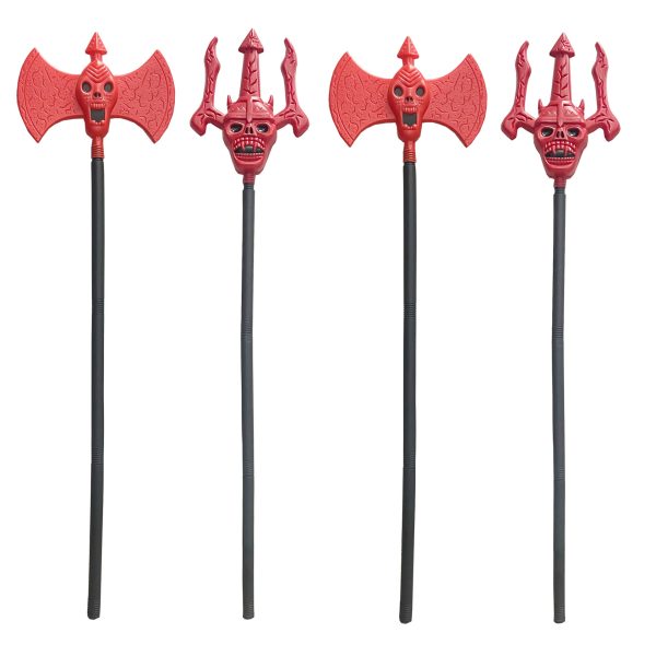 1set Halloween Reaper Skull Axe Pitchfork Weapons Props