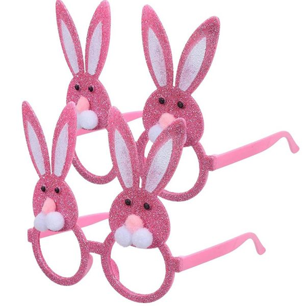 Halloween Pink Glitter Rabit Sunglasses Prop