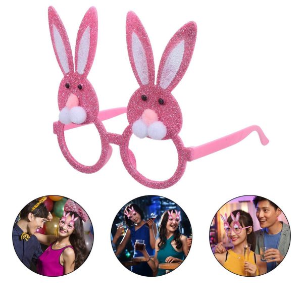 Halloween Pink Glitter Rabit Sunglasses Prop