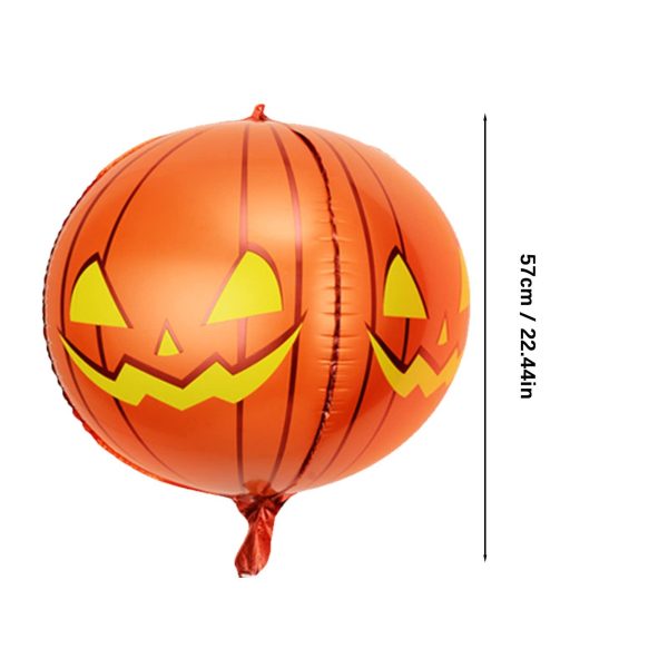 4D Halloween Aluminum Film Pumpkin Ball Prop