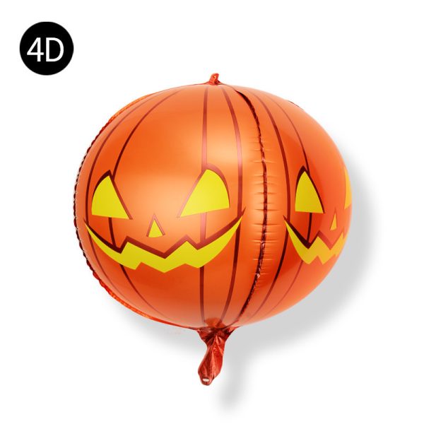 4D Halloween Aluminum Film Pumpkin Ball Prop