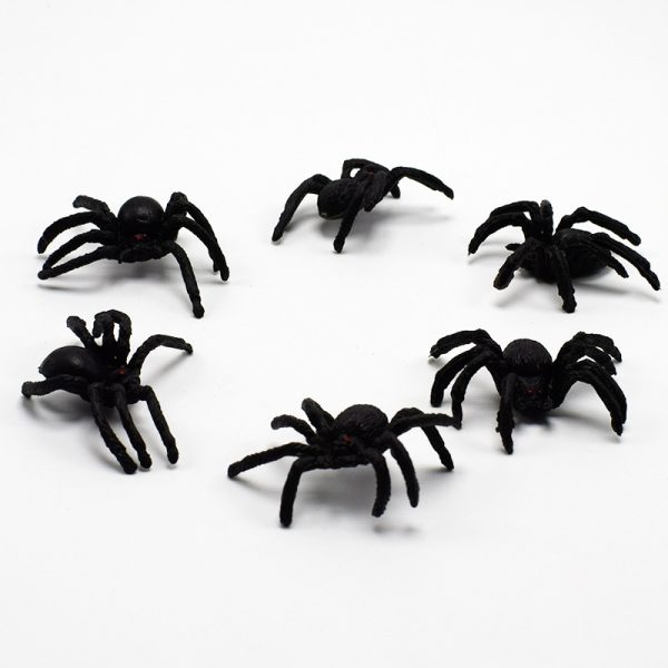 30pcs Halloween Realistic Plastic Spider Prop