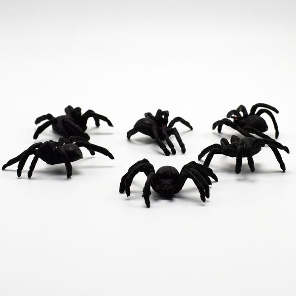 30pcs Halloween Realistic Plastic Spider Prop