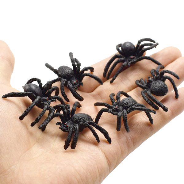 30pcs Halloween Realistic Plastic Spider Prop