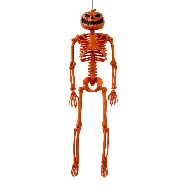 2pcs Halloween Pumpkin Head Skeleton Prop