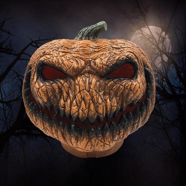 Halloween Evil Led Light Up Pumpkin Prop