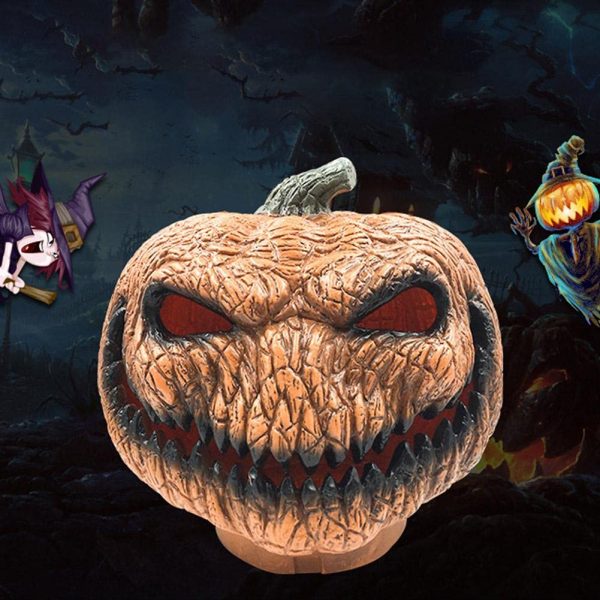 Halloween Evil Led Light Up Pumpkin Prop