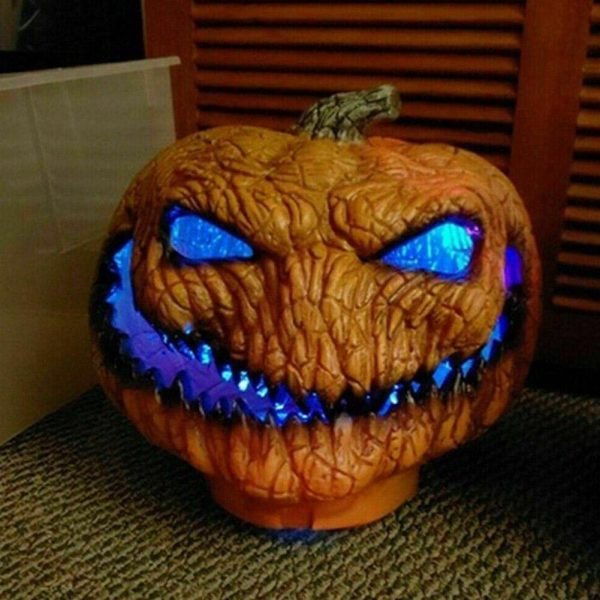 Halloween Evil Led Light Up Pumpkin Prop