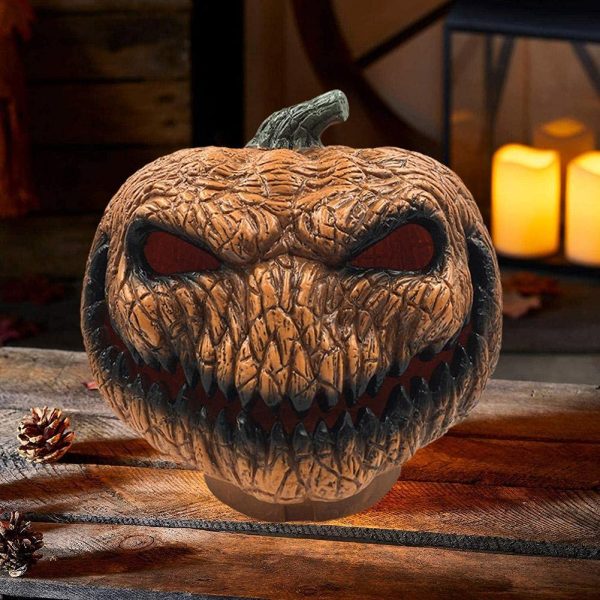 Halloween Evil Led Light Up Pumpkin Prop