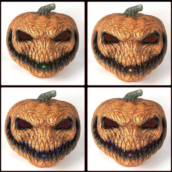 Halloween Evil Led Light Up Pumpkin Prop