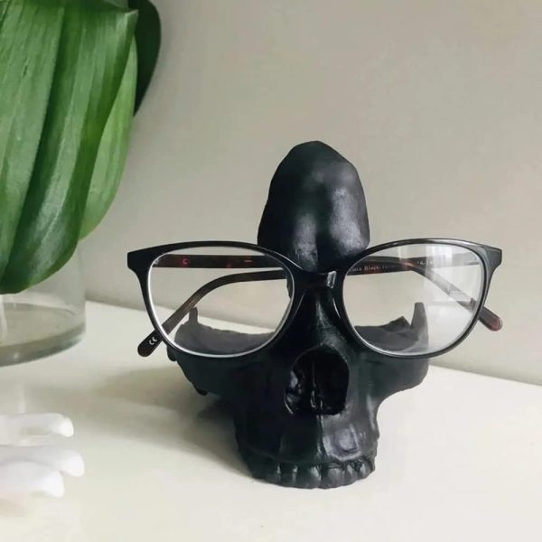 Halloween Skull Glasses Stand Holder Prop