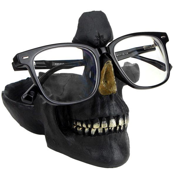 Hallween Skull Glasses Stand Holder Prop