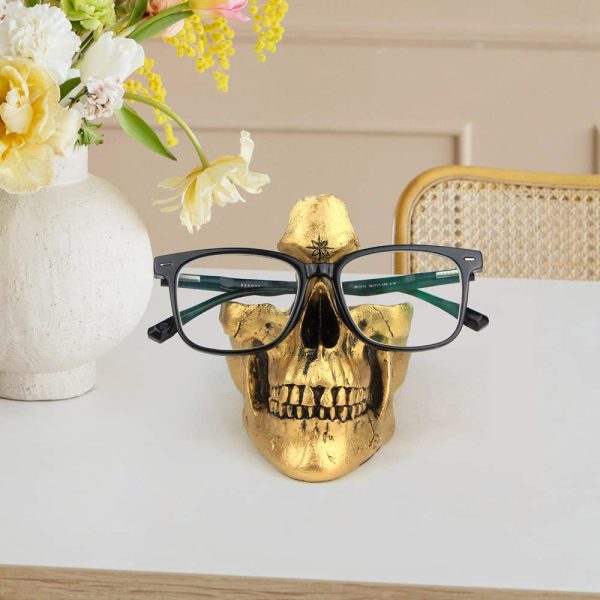 Hallween Skull Glasses Stand Holder Prop