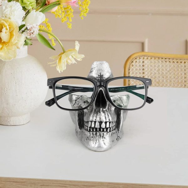 Hallween Skull Glasses Stand Holder Prop